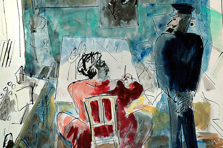 Målning av Isaac Grünewald